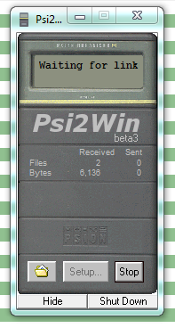 Screen capture of PSI2WIN in operation